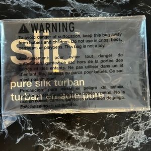Slip pure silk hair turban (black)